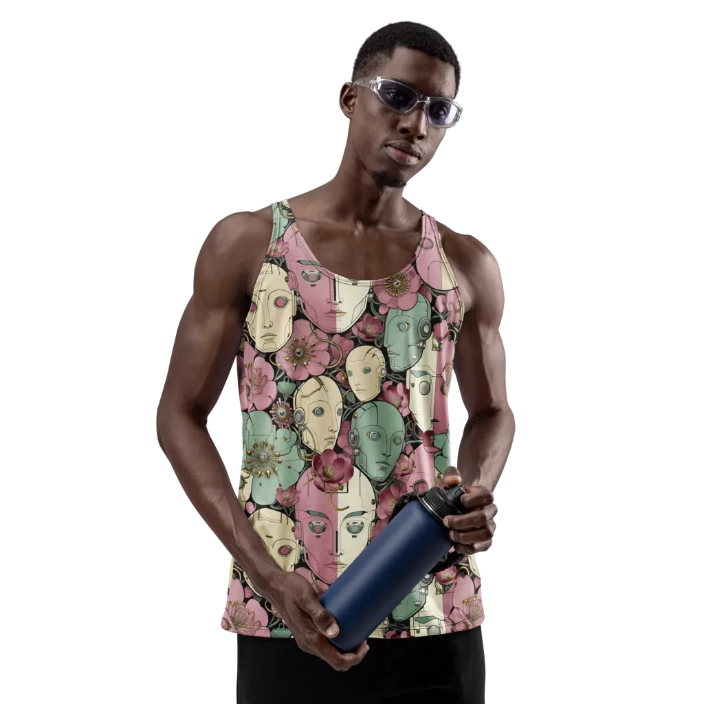 Botanical Automata on Men's Tank Top — Front