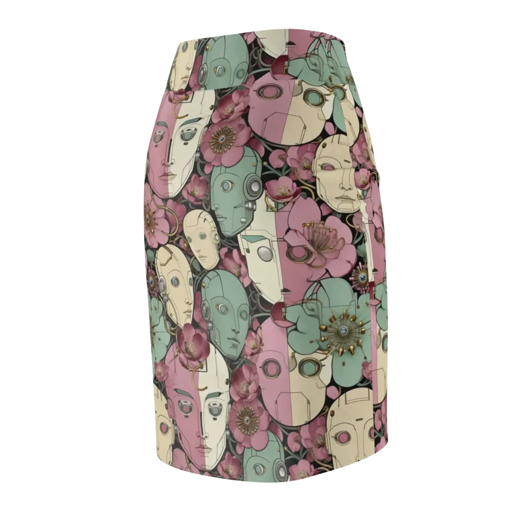 Botanical Automata on Pencil Skirt — Back Side