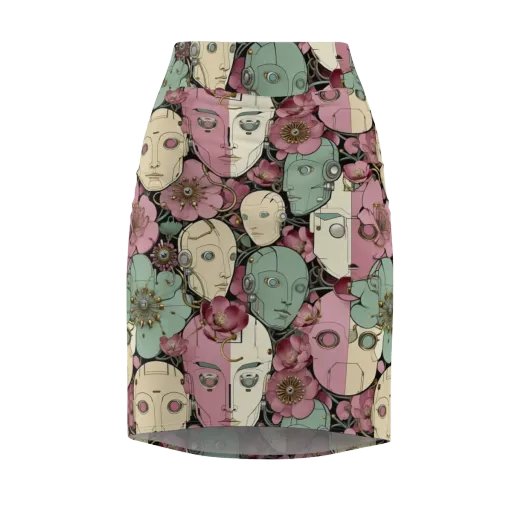 Botanical Automata on a Pencil Skirt