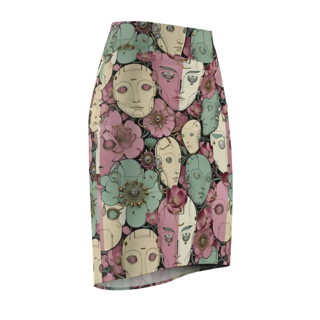 Botanical Automata on Pencil Skirt — Front Side
