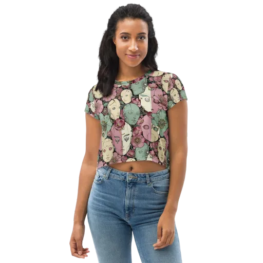 Botanical Automata on a Crop Tee