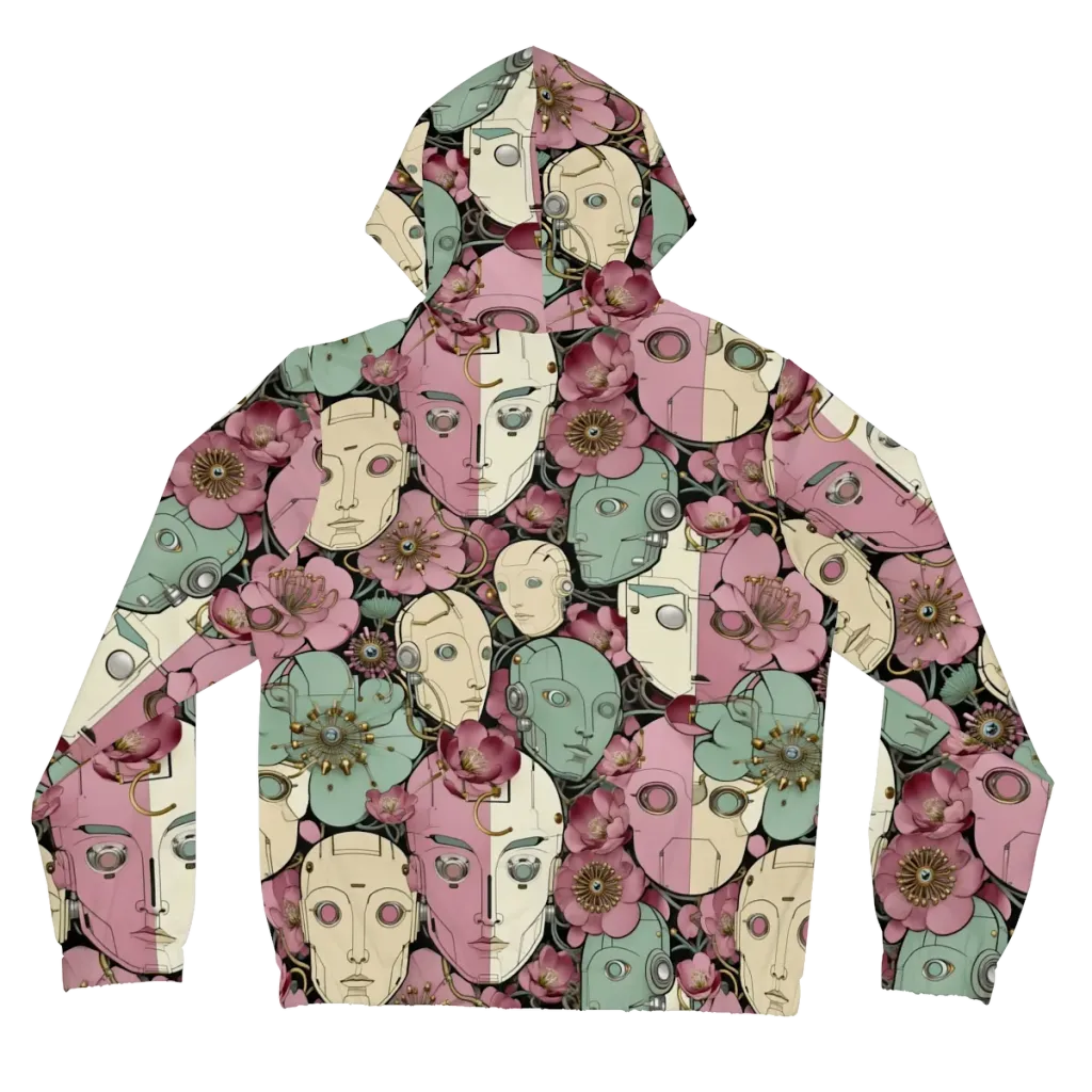 Botanical Automata on Women's Full-Zip Hoodie — Back