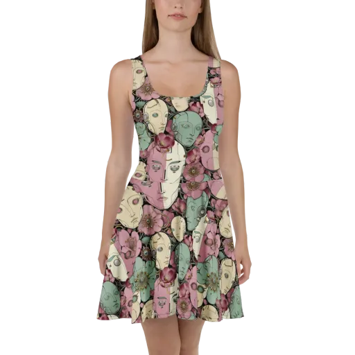 Botanical Automata on a Skater Dress