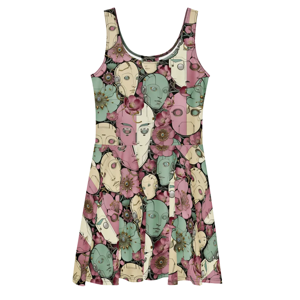 Botanical Automata on Skater Dress — Front