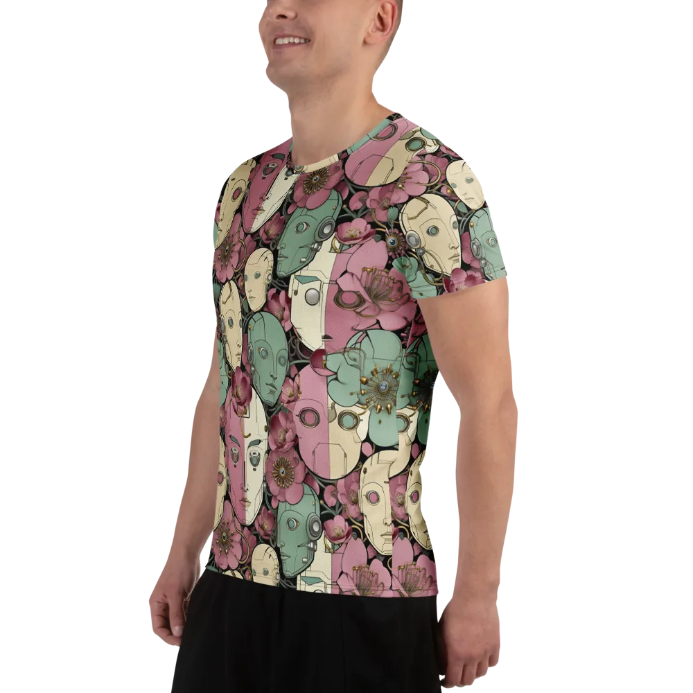 Botanical Automata on Men's Athletic T-Shirt — Left