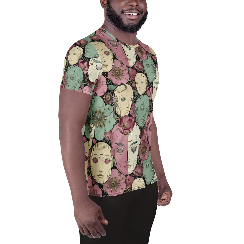 Botanical Automata on Men's Athletic T-Shirt — Right