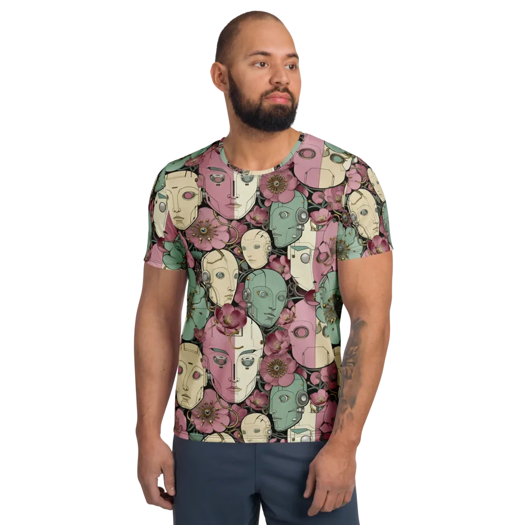 Botanical Automata on Men's Athletic T-Shirt — Front