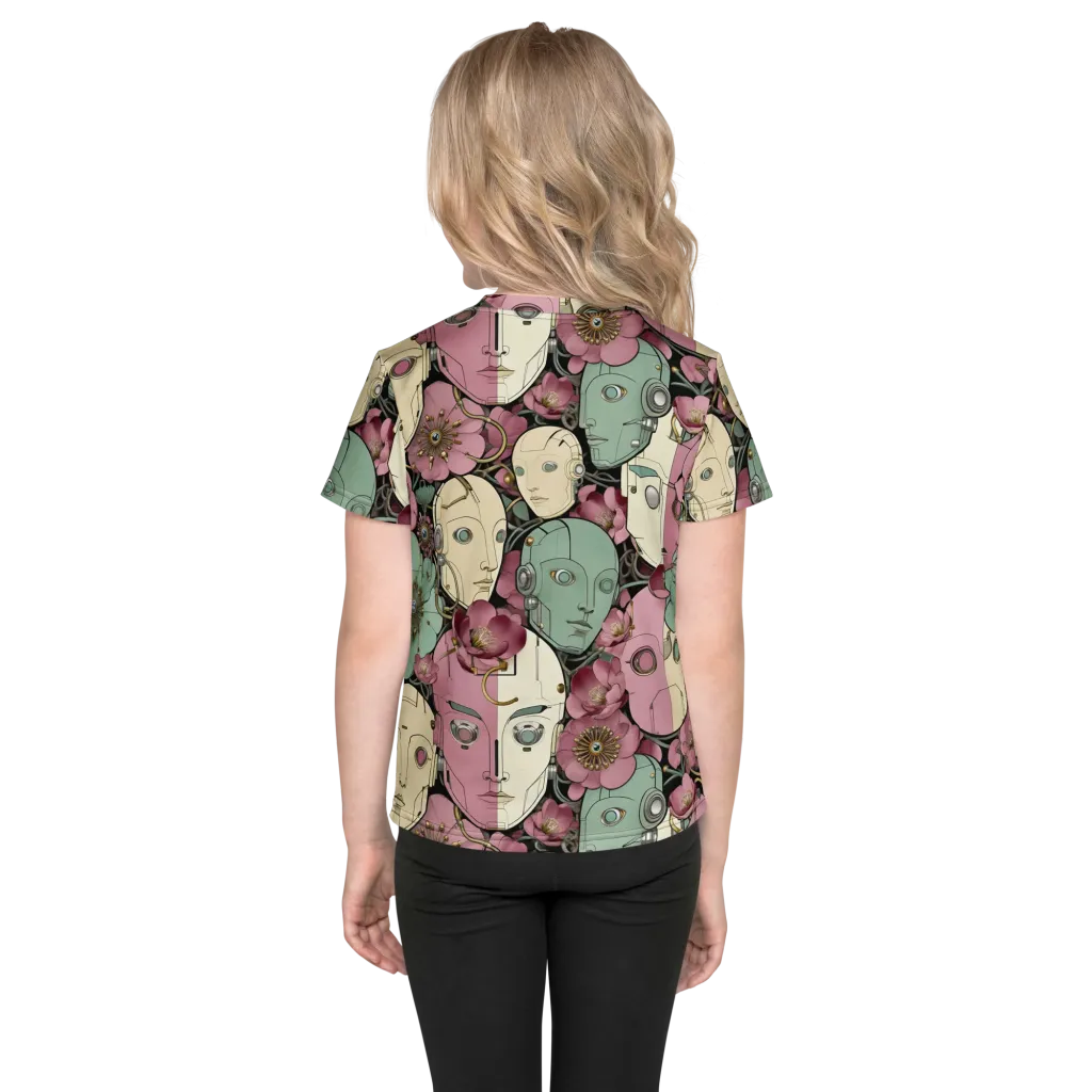 Botanical Automata on Kids Crew Neck T-Shirt — Back