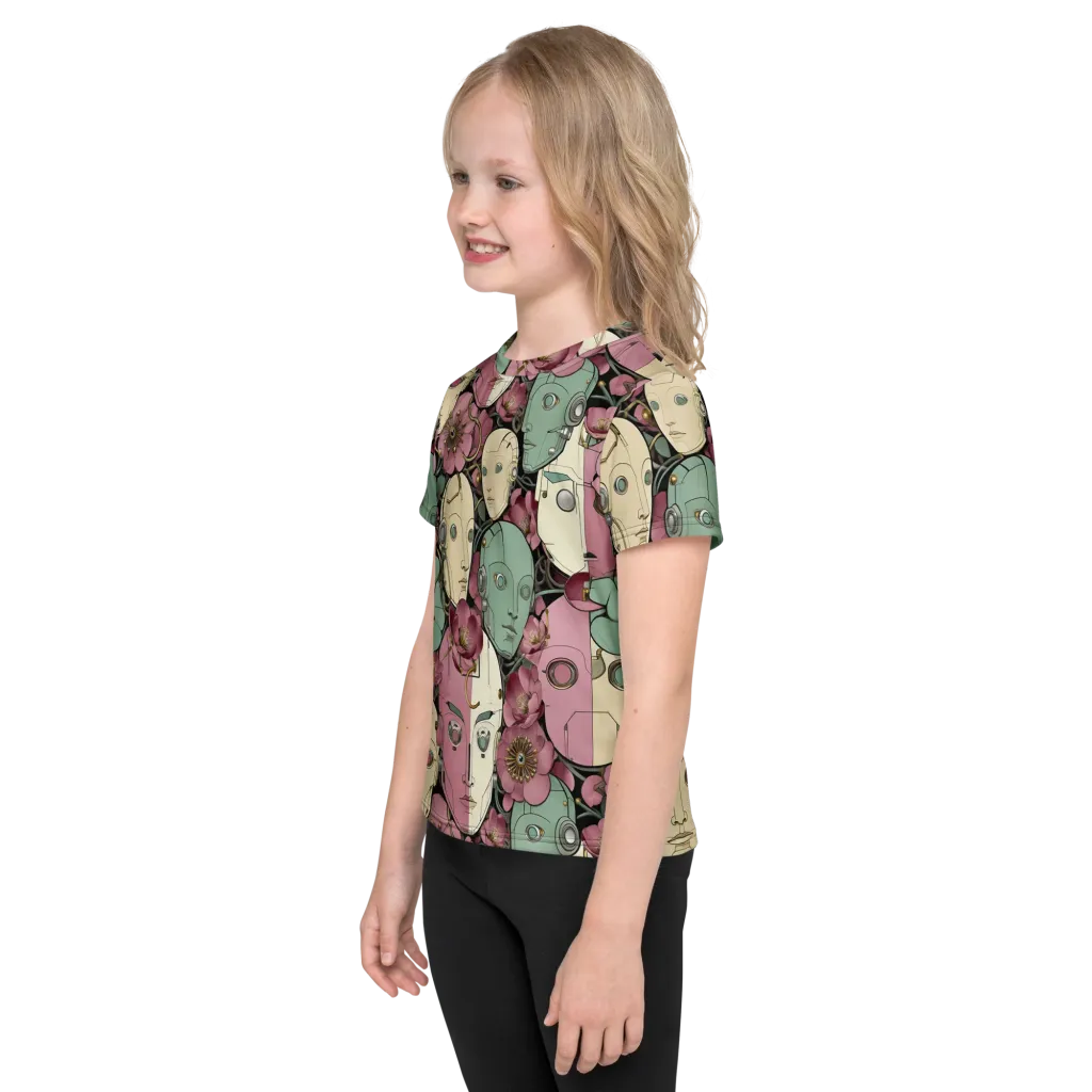 Botanical Automata on Kids Crew Neck T-Shirt — Left