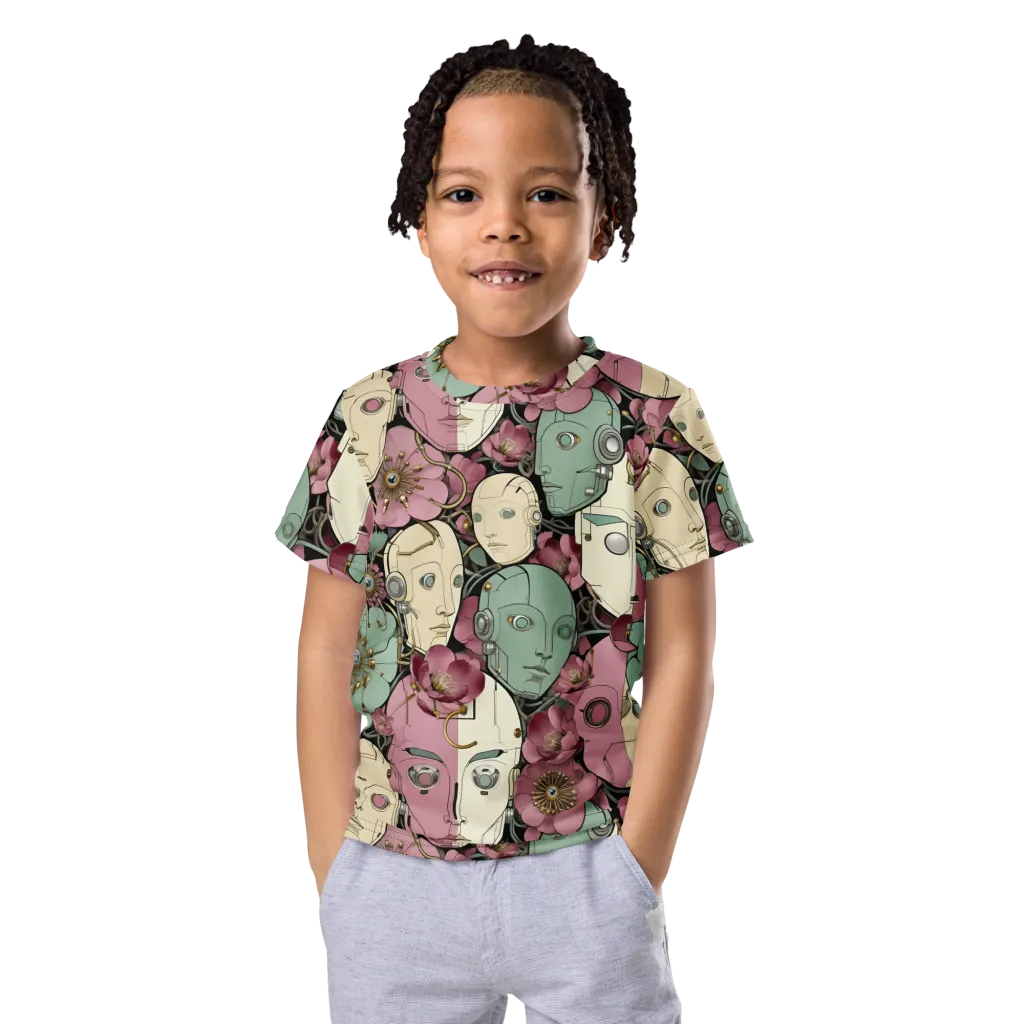 Botanical Automata on Kids Crew Neck T-Shirt — Front