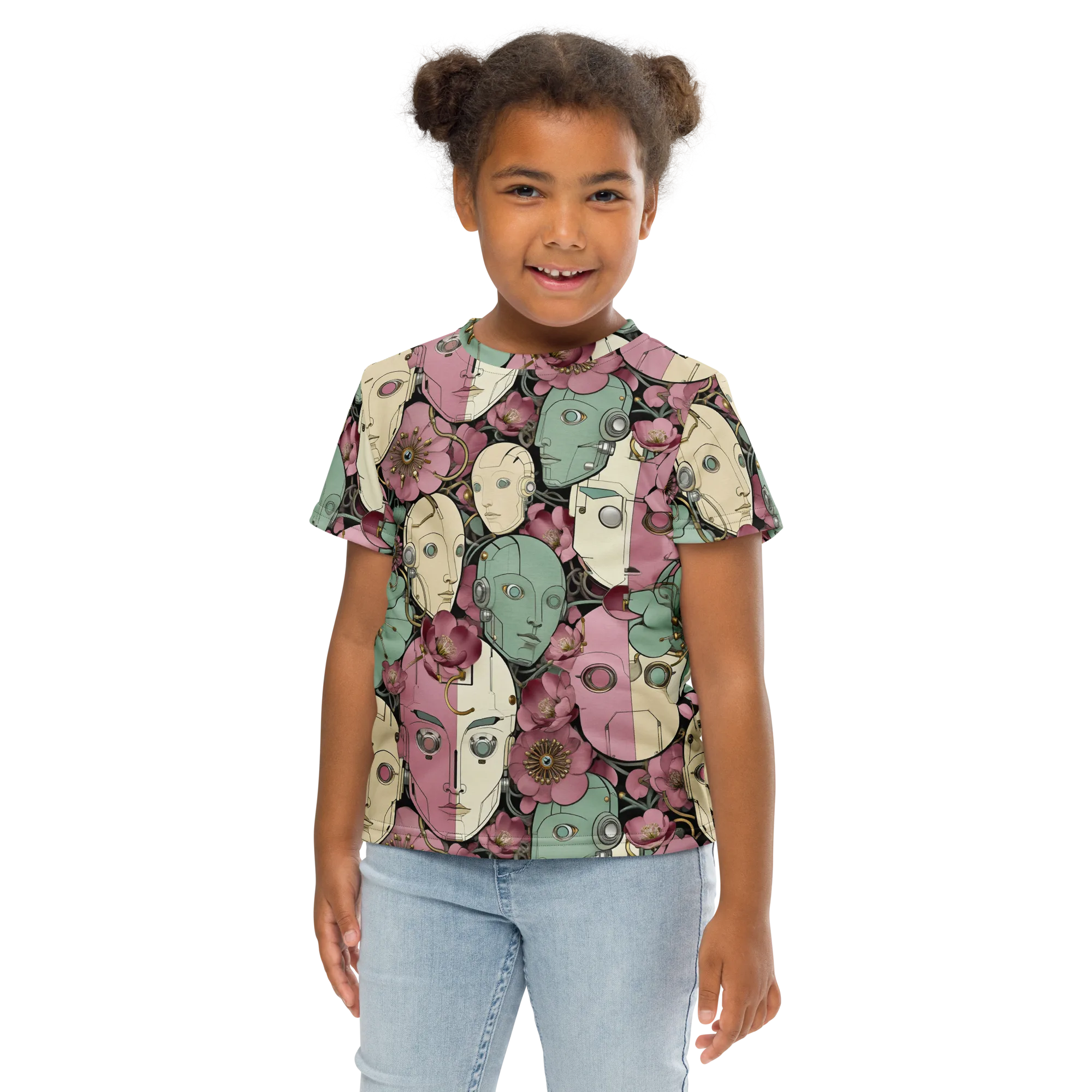 Botanical Automata on Kids Crew Neck T-Shirt — Front