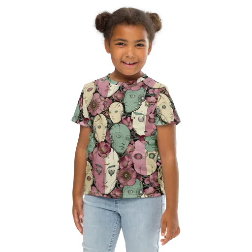 Botanical Automata on a Kids Crew Neck T-Shirt