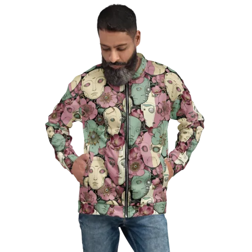 Botanical Automata on a Bomber Jacket