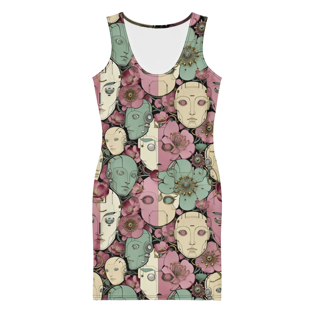 Botanical Automata on Bodycon Dress — Front