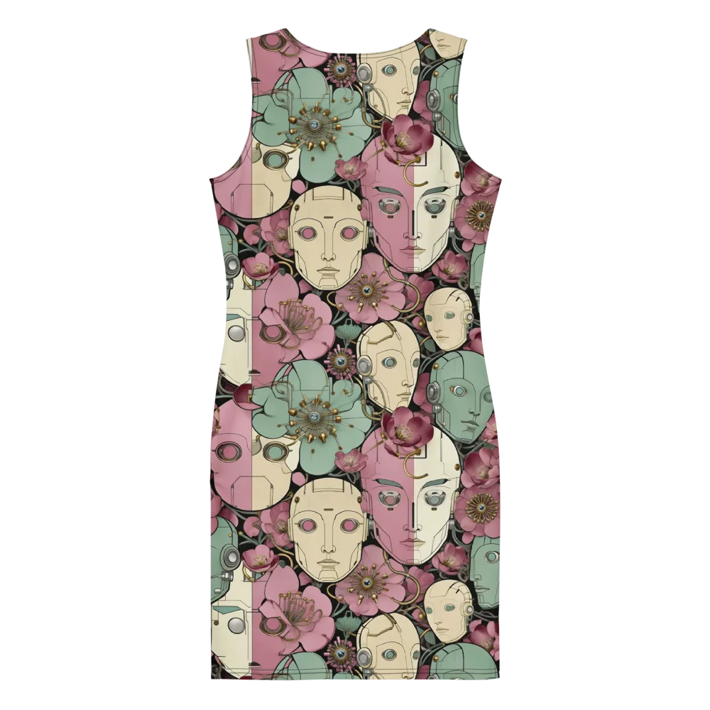 Botanical Automata on Bodycon Dress — Back