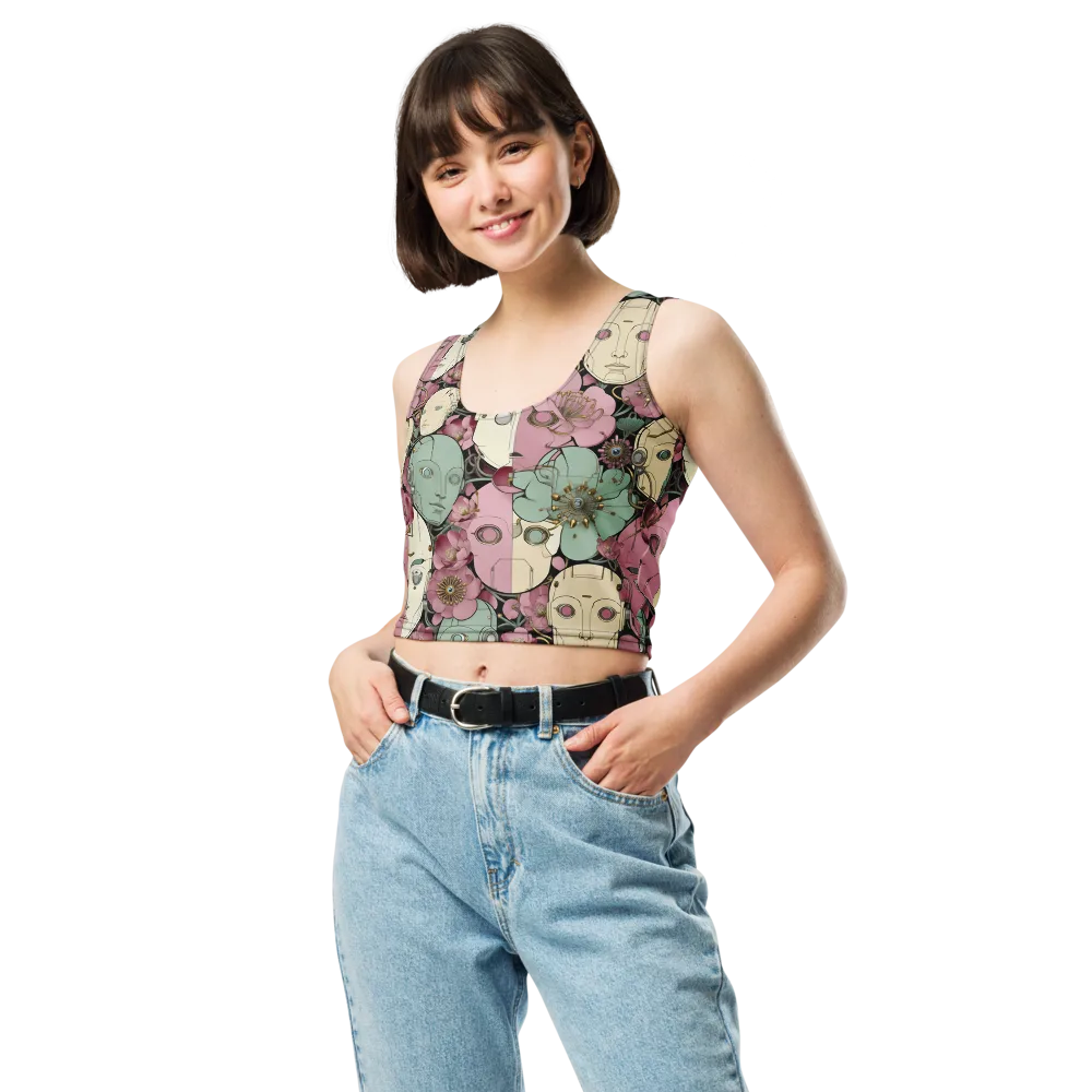 Botanical Automata on Crop Top — Front