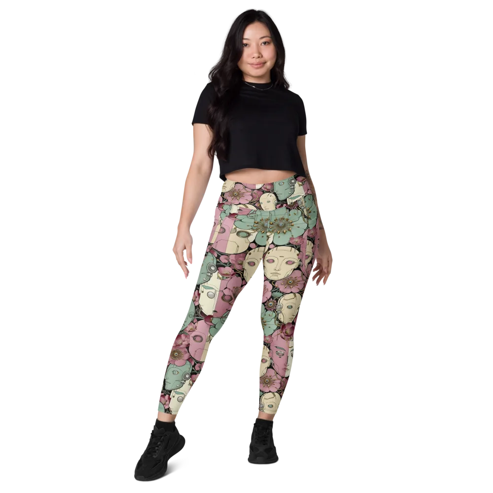 Botanical Automata on Leggings with Pockets — Front