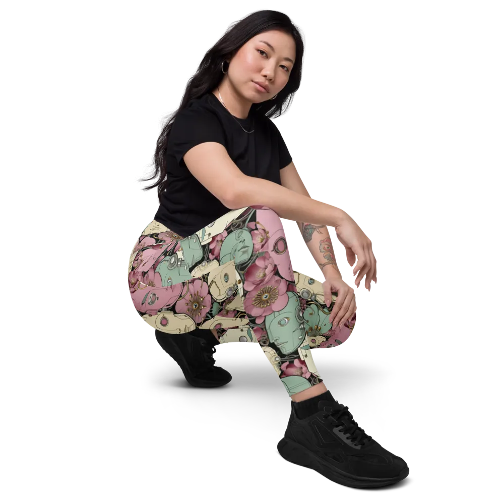 Botanical Automata on Leggings with Pockets — Right Front