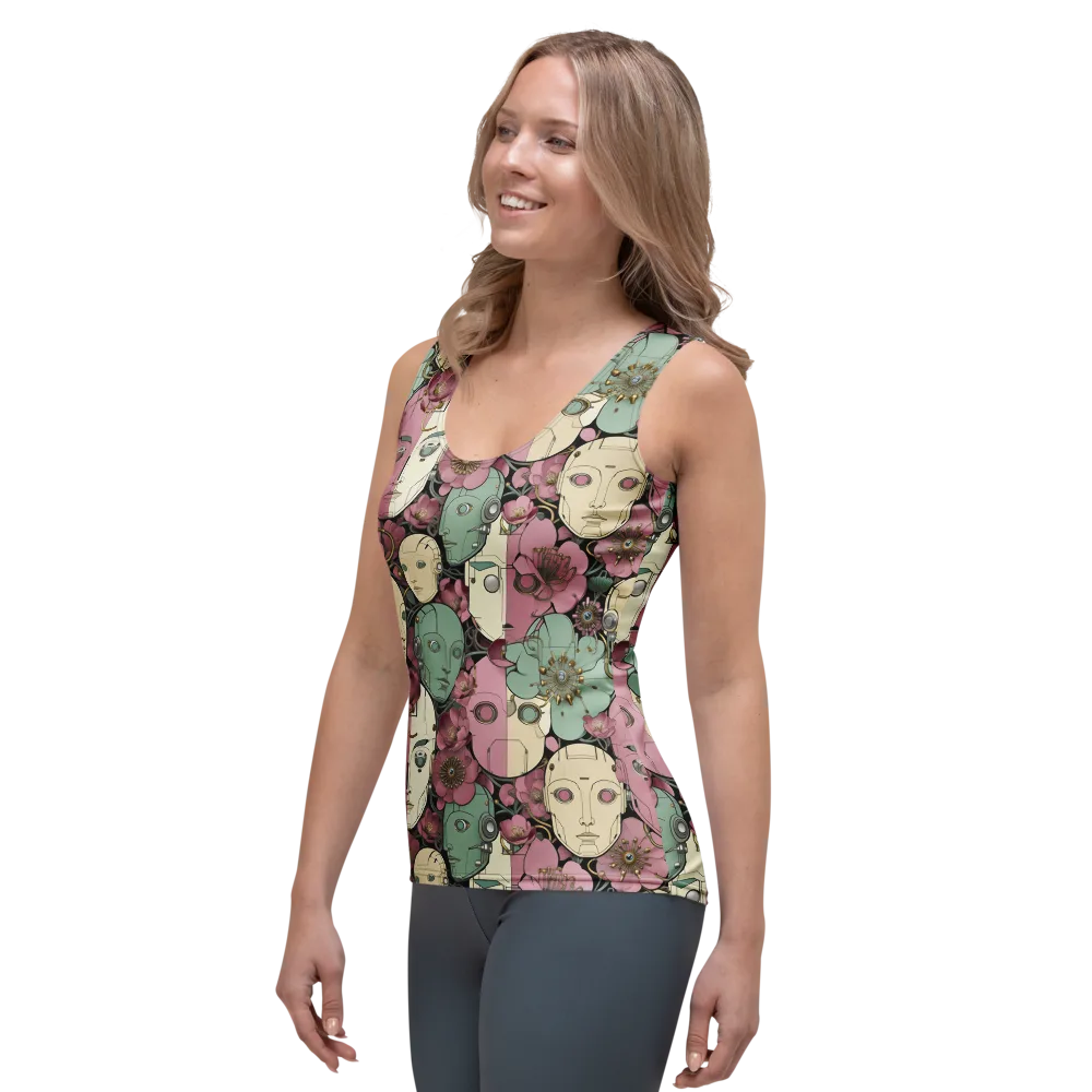 Botanical Automata on Women's Tank Top — Left Front