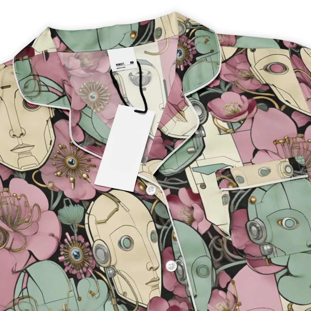 Botanical Automata on Women's Short Sleeve Pajama Top — Product details