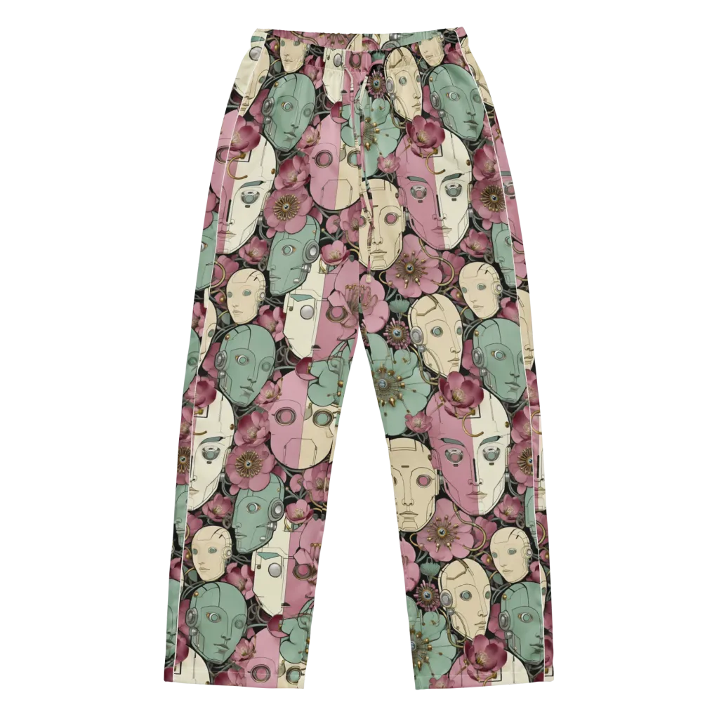 Botanical Automata on Women's Pajama Pants — Front