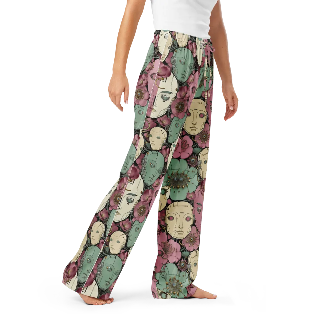 Botanical Automata on Women's Pajama Pants — Right Front