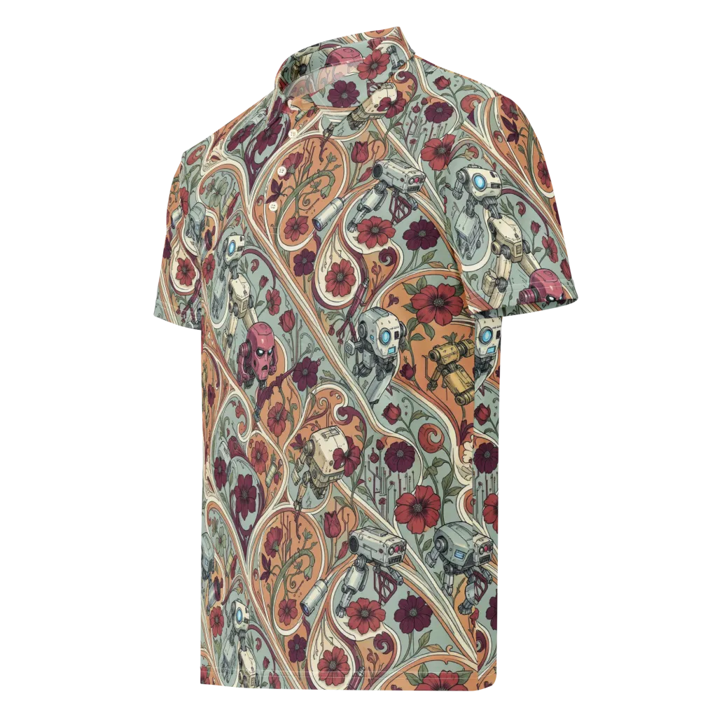 Clockwork Conservatory on Men's Slim Fit Polo Shirt — Left Front