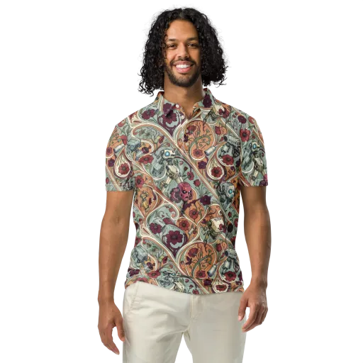 Clockwork Conservatory on a Men's Slim Fit Polo Shirt