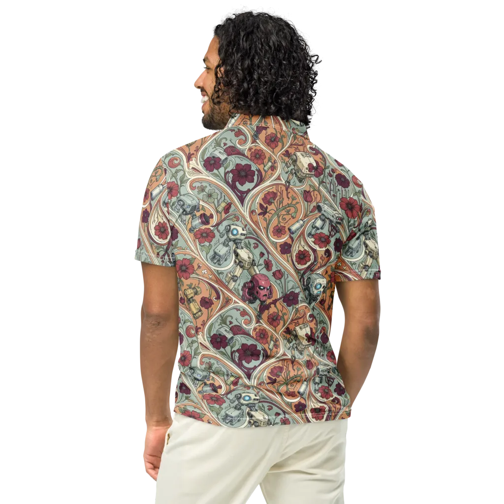 Clockwork Conservatory on Men's Slim Fit Polo Shirt — Back