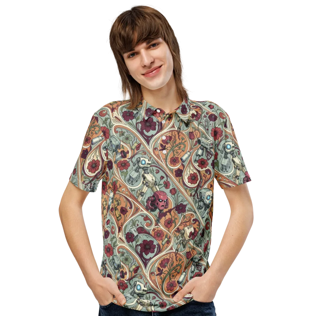 Clockwork Conservatory on Men's Slim Fit Polo Shirt — Front