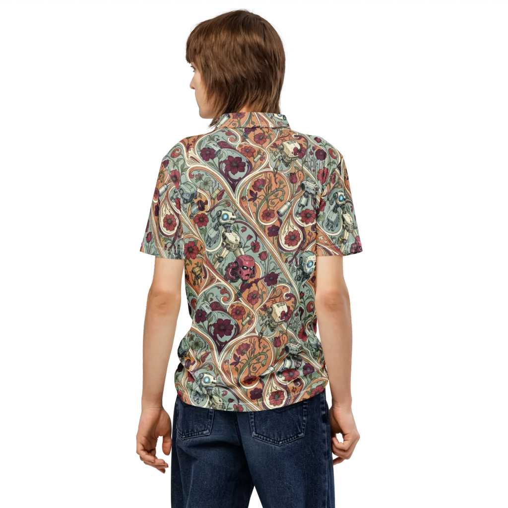 Clockwork Conservatory on Men's Slim Fit Polo Shirt — Back