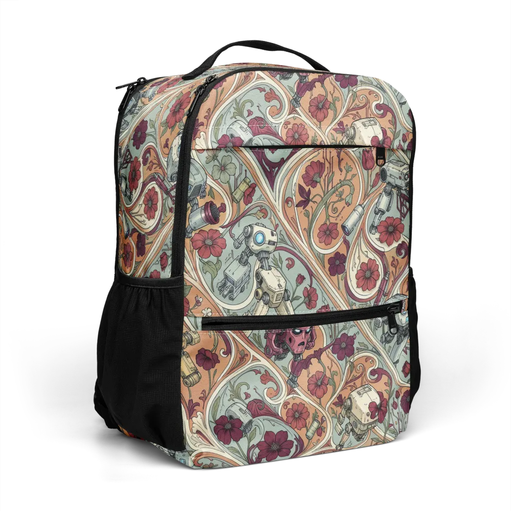 Clockwork Conservatory on Utility Backpack — Right Front