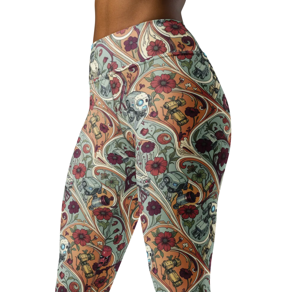 Clockwork Conservatory on Yoga Leggings — Left Front