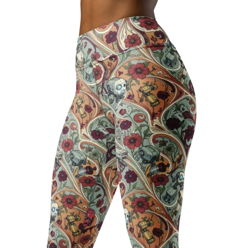 Clockwork Conservatory on a Yoga Leggings