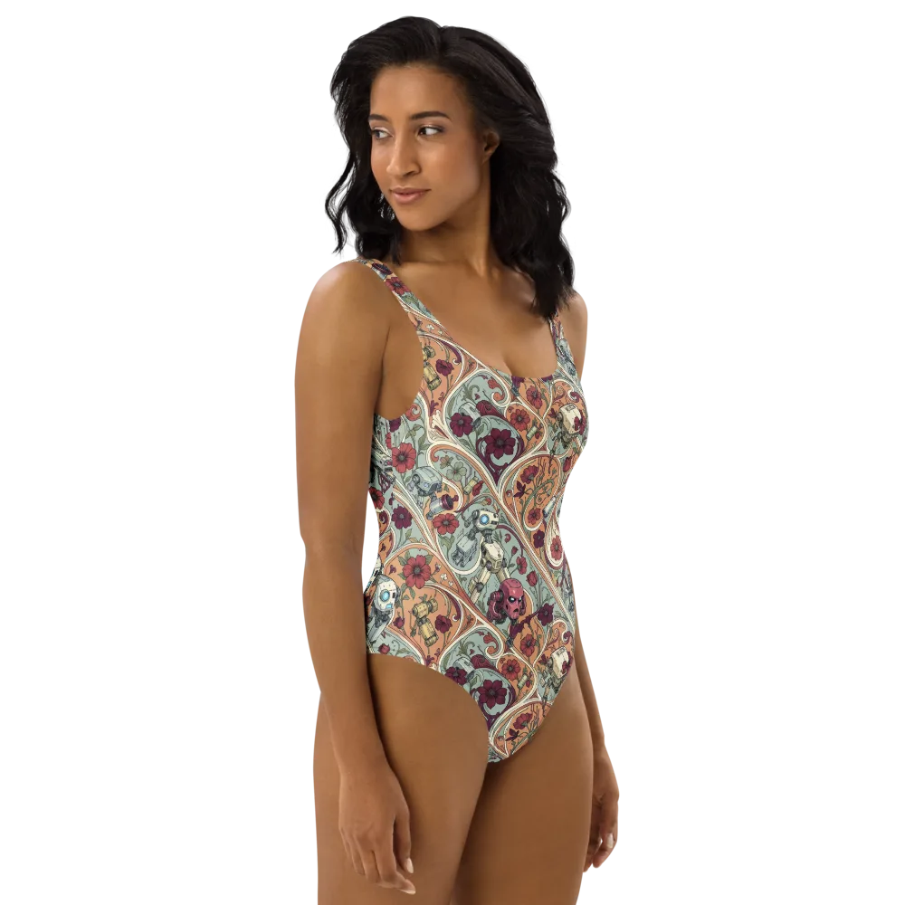 Clockwork Conservatory on One-Piece Swimsuit — Right