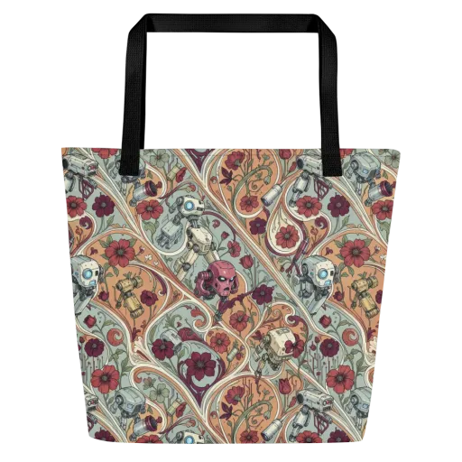 Clockwork Conservatory on a Large Tote Bag W/ Pocket