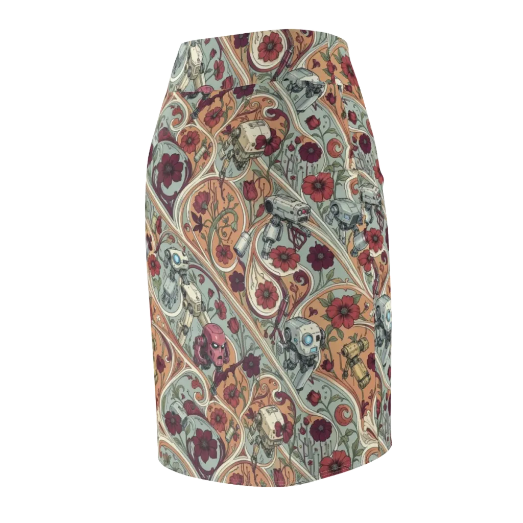 Clockwork Conservatory on Pencil Skirt — Back Side