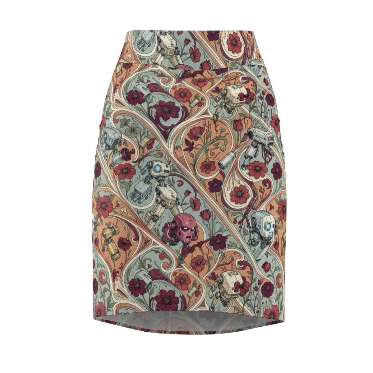 Clockwork Conservatory on Pencil Skirt — Front
