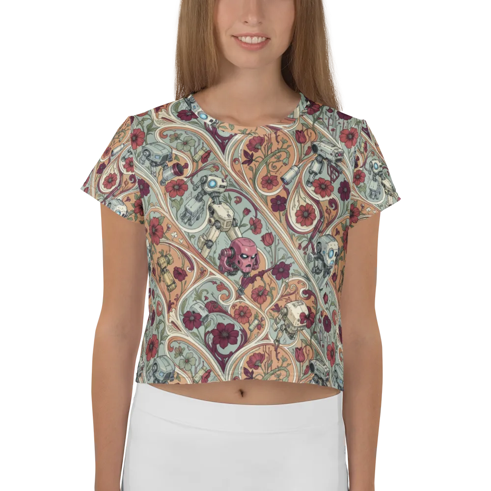 Clockwork Conservatory on Crop Tee — Front