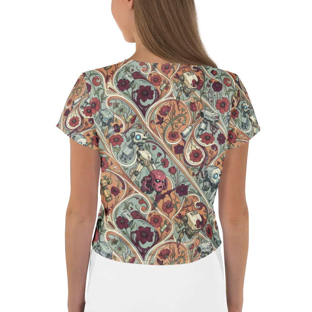 Clockwork Conservatory on Crop Tee — Back