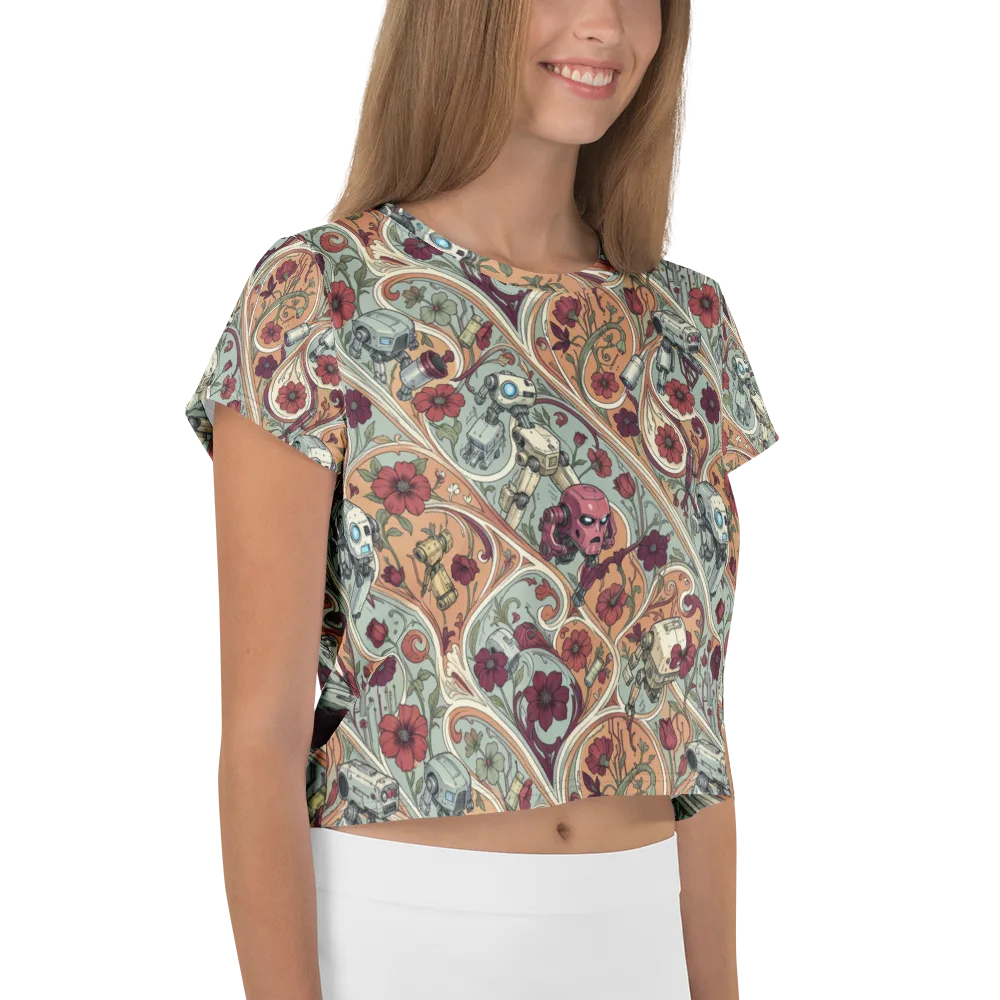 Clockwork Conservatory on Crop Tee — Right