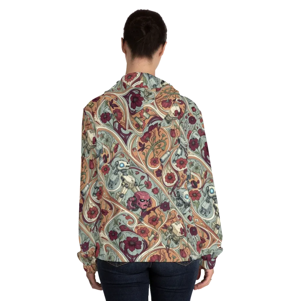 Clockwork Conservatory on Women's Full-Zip Hoodie — Back On Person