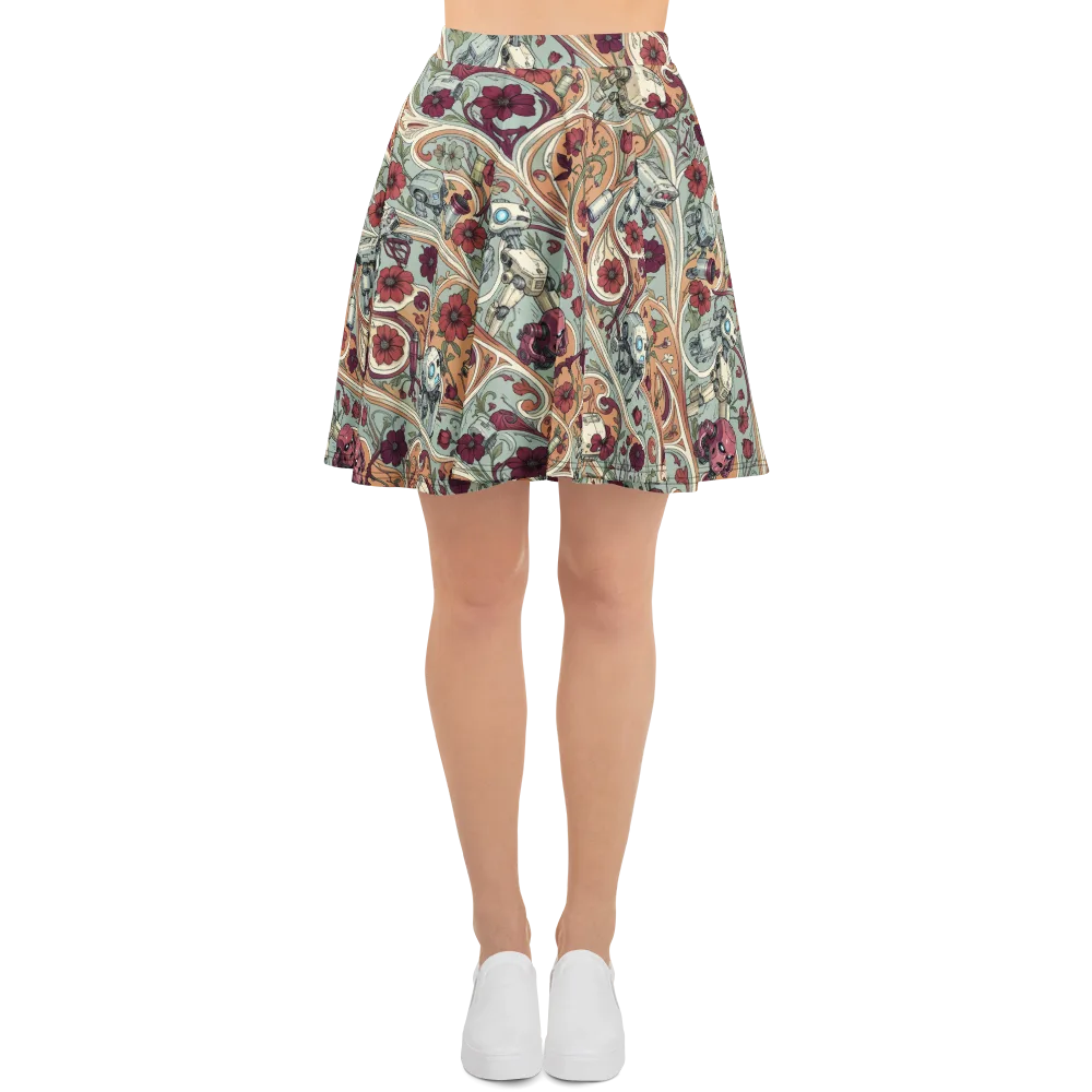 Clockwork Conservatory on Skater Skirt — Front