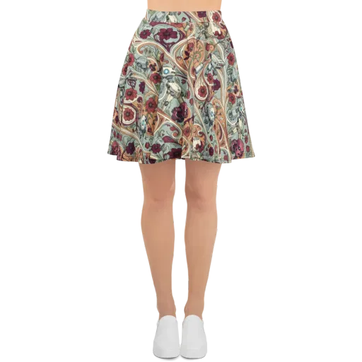 Clockwork Conservatory on a Skater Skirt