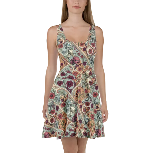 Clockwork Conservatory on a Skater Dress