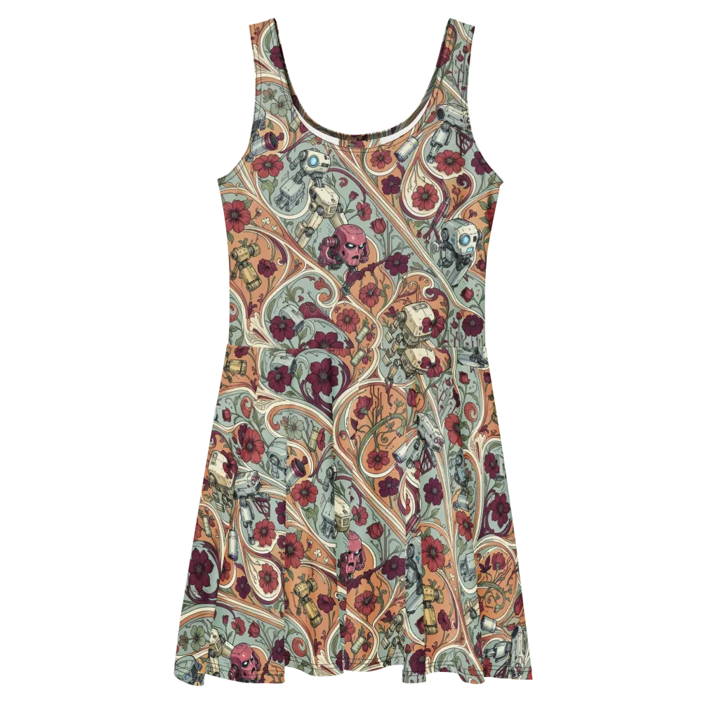 Clockwork Conservatory on Skater Dress — Front