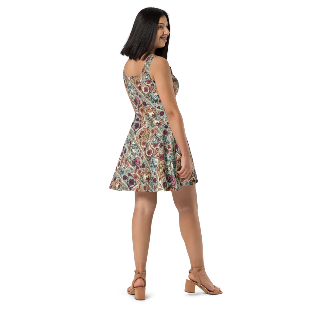 Clockwork Conservatory on Skater Dress — Right