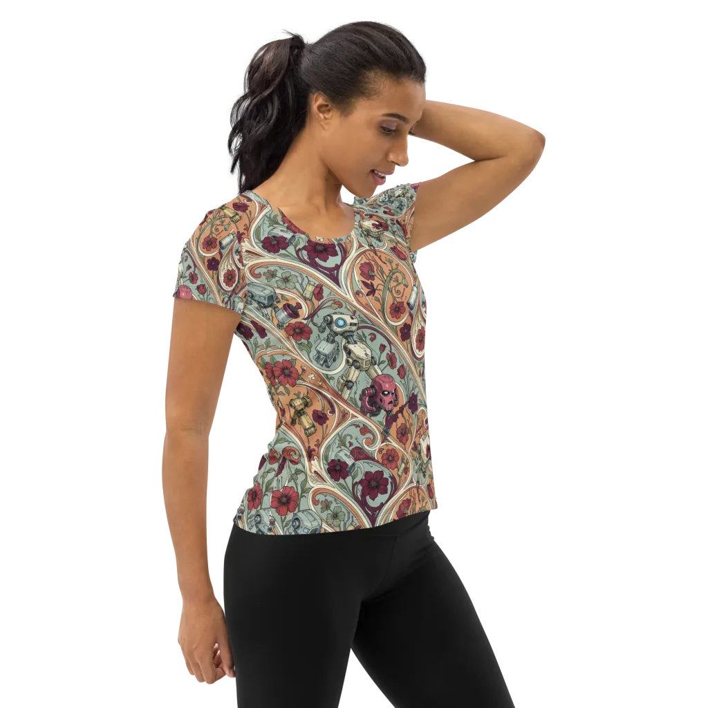 Clockwork Conservatory on Women's Athletic T-Shirt — Right