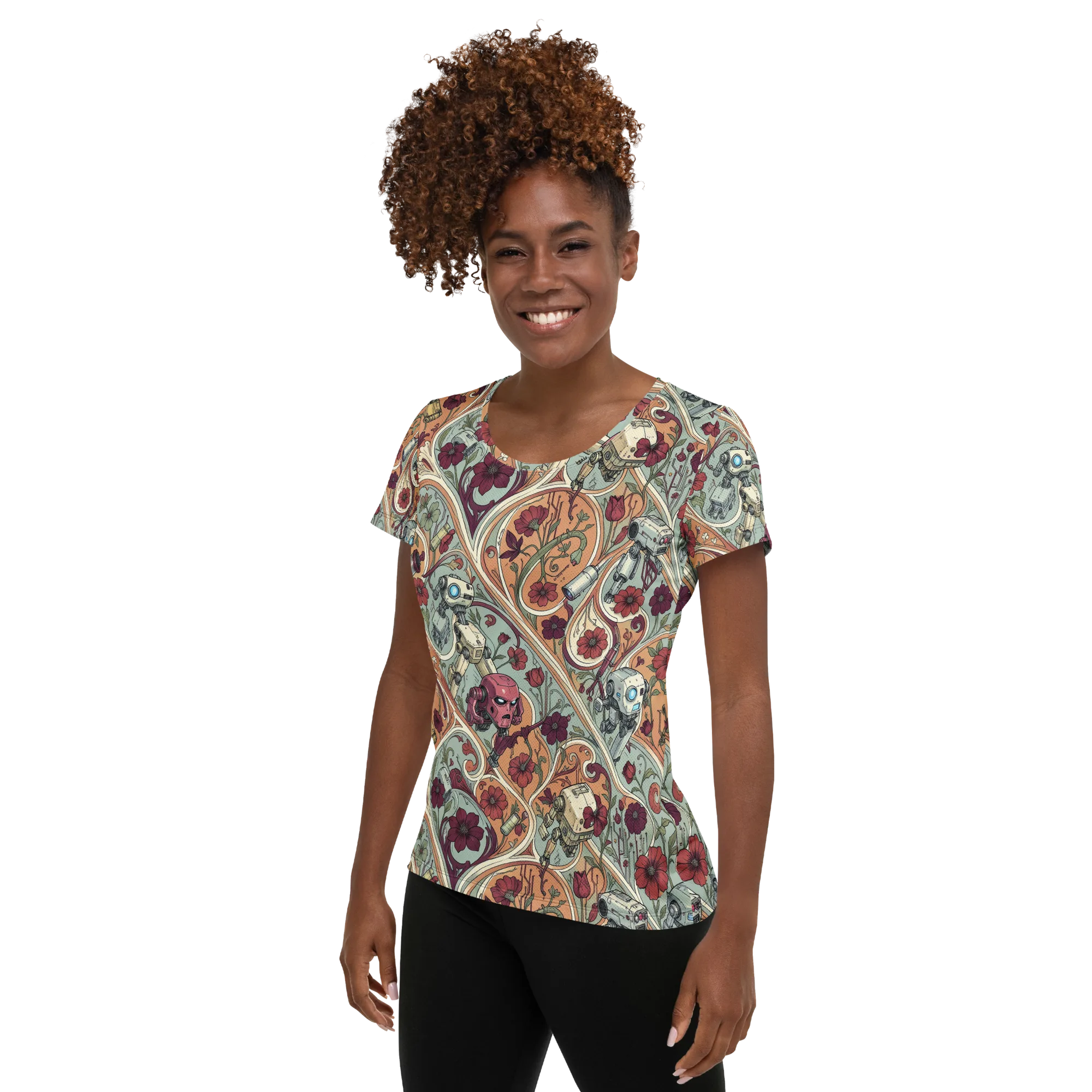 Clockwork Conservatory on Women's Athletic T-Shirt — Left