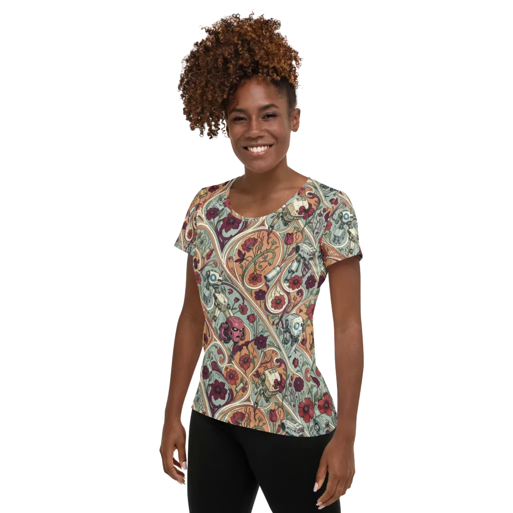 Clockwork Conservatory on Women's Athletic T-Shirt — Left